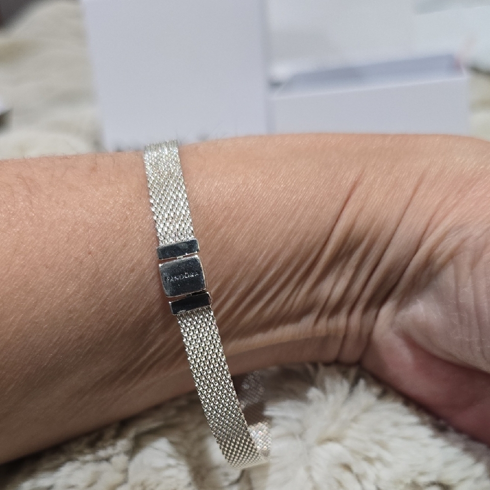 Pandora Silver Mesh Bracelet. NWT - Picture 7 of 7